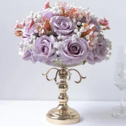 LUXE Rose & Babysbreath Table Centerpiece - Light purple