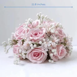 LUXE Rose & Babysbreath Table Centerpiece - Pink
