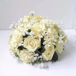 LUXE Rose & Babysbreath Table Centerpiece - Yellow