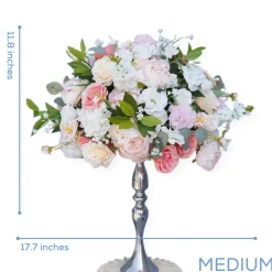 LUXE Rose Baby's Breath With Green Leaves Table Centerpiece - Choose Your Size!