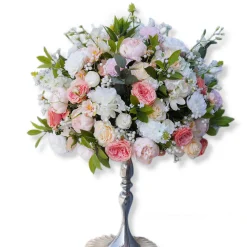 LUXE Rose Baby's Breath With Green Leaves Table Centerpiece - Choose Your Size!