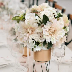 LUXE Rose & Dahlia Mixed Floral Table Centerpiece - 14 Inches