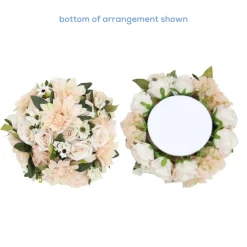 LUXE Rose & Dahlia Mixed Floral Table Centerpiece - 14 Inches