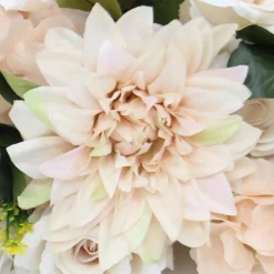 LUXE Rose & Dahlia Mixed Floral Table Centerpiece - 14 Inches