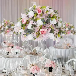 LUXE Rose & Peony Flower Ball Mixed Table Centerpiece - 28 Inches