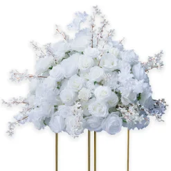 LUXE White Rose & Daisy Table Centerpiece - 28 Inches