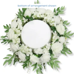 LUXE White Rose, Hydrangea & Greenery Mixed Table Centerpiece - Choose Your Size!