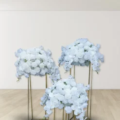 LUXE White Rose & Orchid Cherry Mixed Floral Table Centerpiece - 20 Inches