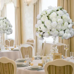LUXE White Rose Table Centerpiece - 28 Inches