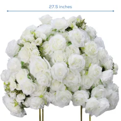 LUXE White Rose Table Centerpiece - 28 Inches