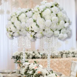 LUXE White Rose Table Centerpiece - 28 Inches