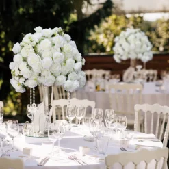 LUXE White Rose Table Centerpiece - 28 Inches