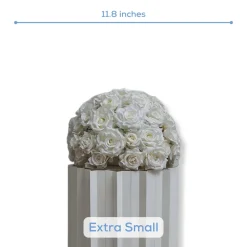 LUXE White Rose Wedding Table Centerpiece - Choose Your Size!