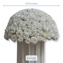 LUXE White Rose Wedding Table Centerpiece - Choose Your Size!