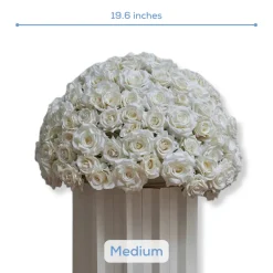 LUXE White Rose Wedding Table Centerpiece - Choose Your Size!