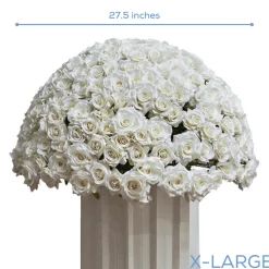 LUXE White Rose Wedding Table Centerpiece - Choose Your Size!