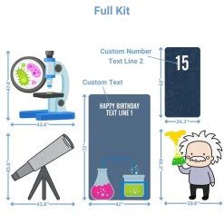 Mad Scientist Foam Core Birthday Backdrop Kit by PopScene™