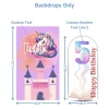 Magical Unicorn 1 Foam Core Birthday Backdrop Kit by PopScene™