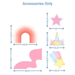 Magical Unicorn 1 Foam Core Birthday Backdrop Kit by PopScene™