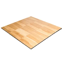 Maple Snaplock Dance Floor Set - Easy Assembly, Portable with Edging & Transport Cart! - 12