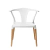 Marcus Mid-Century Dining Chair with Arms - White