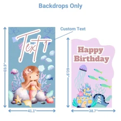 Mermaid Kingdom Foam Core Birthday Backdrop Kit by PopScene™