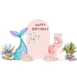 Mermaid Lagoon Foam Core Birthday Backdrop Kit by PopScene™
