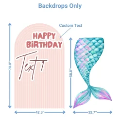 Mermaid Lagoon Foam Core Birthday Backdrop Kit by PopScene™