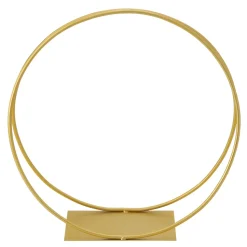 Metal Floral Ring Stand - Gold