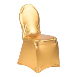 Metallic Spandex (Lycra) Banquet & Wedding Chair Cover By Eastern Mills in Gold