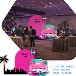 Miami Nights Foam Core Backdrop Kit by PopScene™