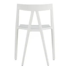 Milan Polypropylene Stacking Chair - White