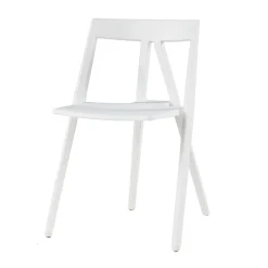 Milan Polypropylene Stacking Chair - White