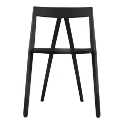 Milan Polypropylene Stacking Chair - Black