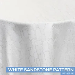 Minerals Tablecloth by Eastern Mills - White Sandstone Pattern - Many Size Options