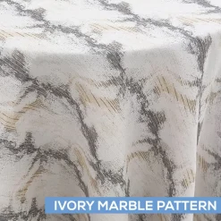 Minerals Tablecloth by Eastern Mills - Ivory Marble Pattern - Many Size Options
