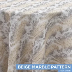 Minerals Tablecloth by Eastern Mills - Beige Marble Pattern - Many Size Options