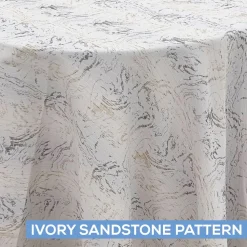 Minerals Tablecloth by Eastern Mills - Ivory Sandstone Pattern - Many Size Options