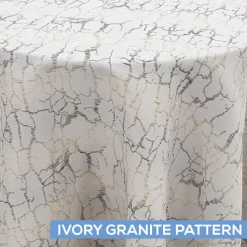 Minerals Tablecloth by Eastern Mills - Ivory Granite Pattern - Many Size Options