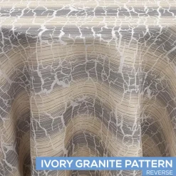 Minerals Tablecloth by Eastern Mills - Ivory Granite Pattern - Many Size Options