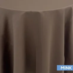 Mink - Royal Slub Designer Tablecloth - Many Size Options