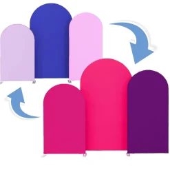 MISTINT Arched Backdrop Set w/ Double Sided Tension Fabric Cover - Enchanting Collection