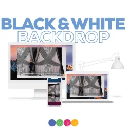 Modern Black & White Backdrop - Instructional Video
