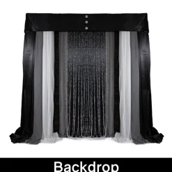 Modern Theme Pro-Designed Backdrop or 4 Post Canopy Kit - 6ft-14ft Tall