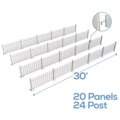 ModPicket Panel Fencing Kit - 44 Total Pieces