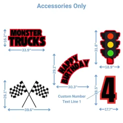 Monster Trucks Foam Core Birthday Backdrop Kit by PopScene™