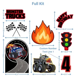 Monster Trucks Foam Core Birthday Backdrop Kit by PopScene™