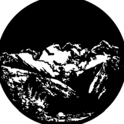Mountain 2 - Stock Gobo for Gobo Light Projectors - Choose your size!