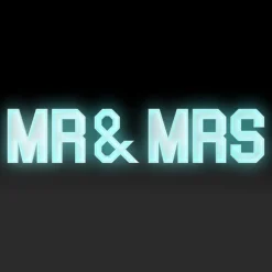 "MR & MRS" Neon Wood Marquee Letters – Handmade in USA – Light Up Signs for Events & Weddings – Multiple Sizes