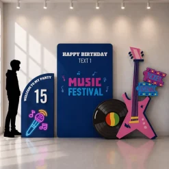 Music Festival Foam Core Birthday Backdrop Kit by PopScene™